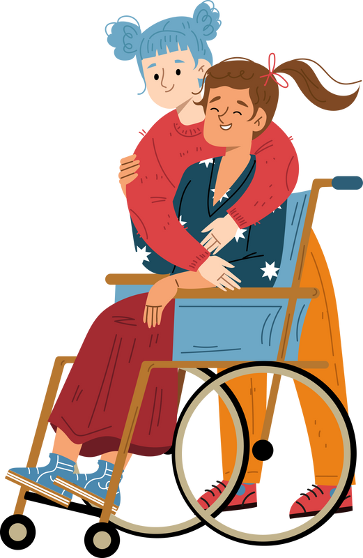 Disabled woman